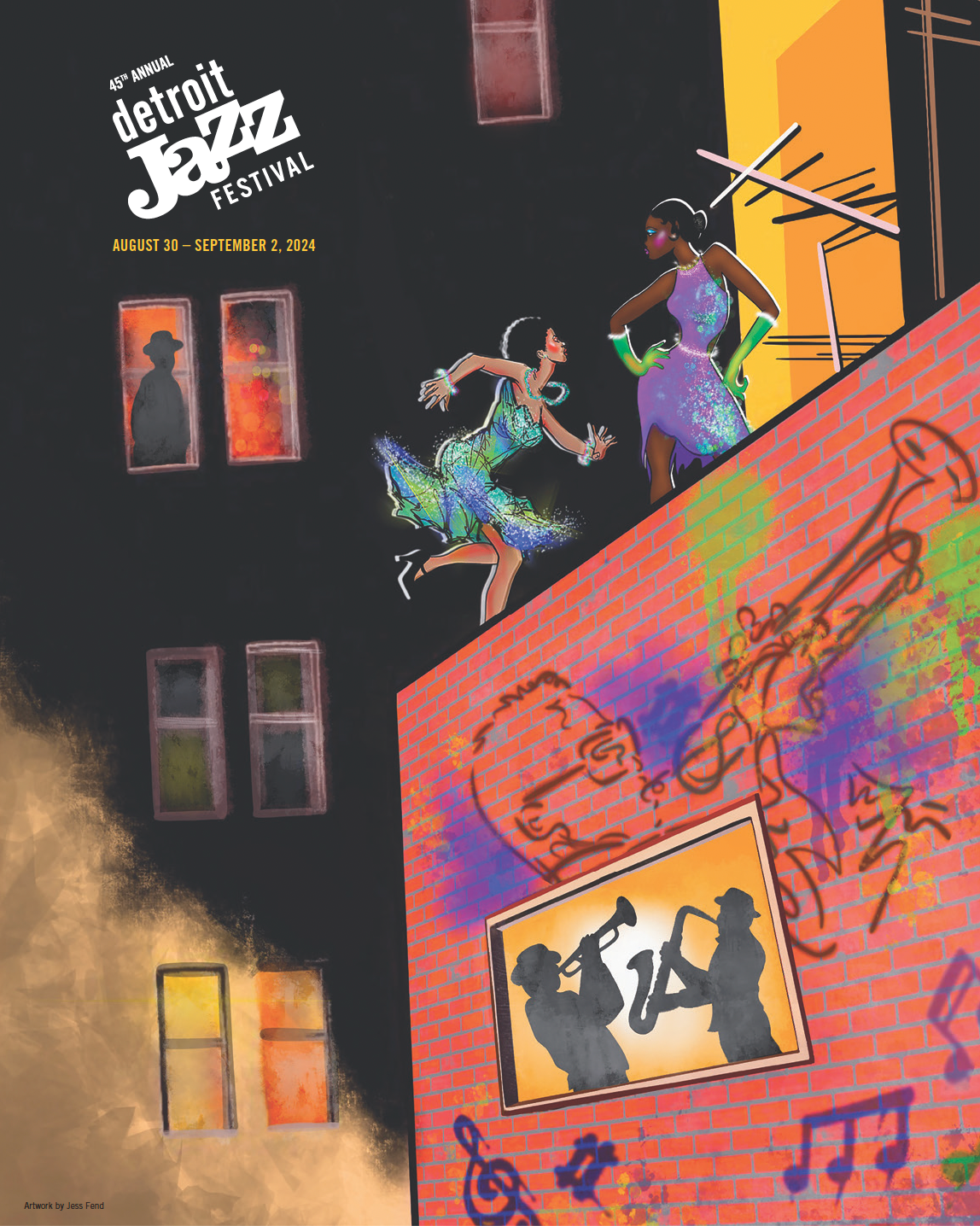 45th Annual Detroit Jazz Festival official poster