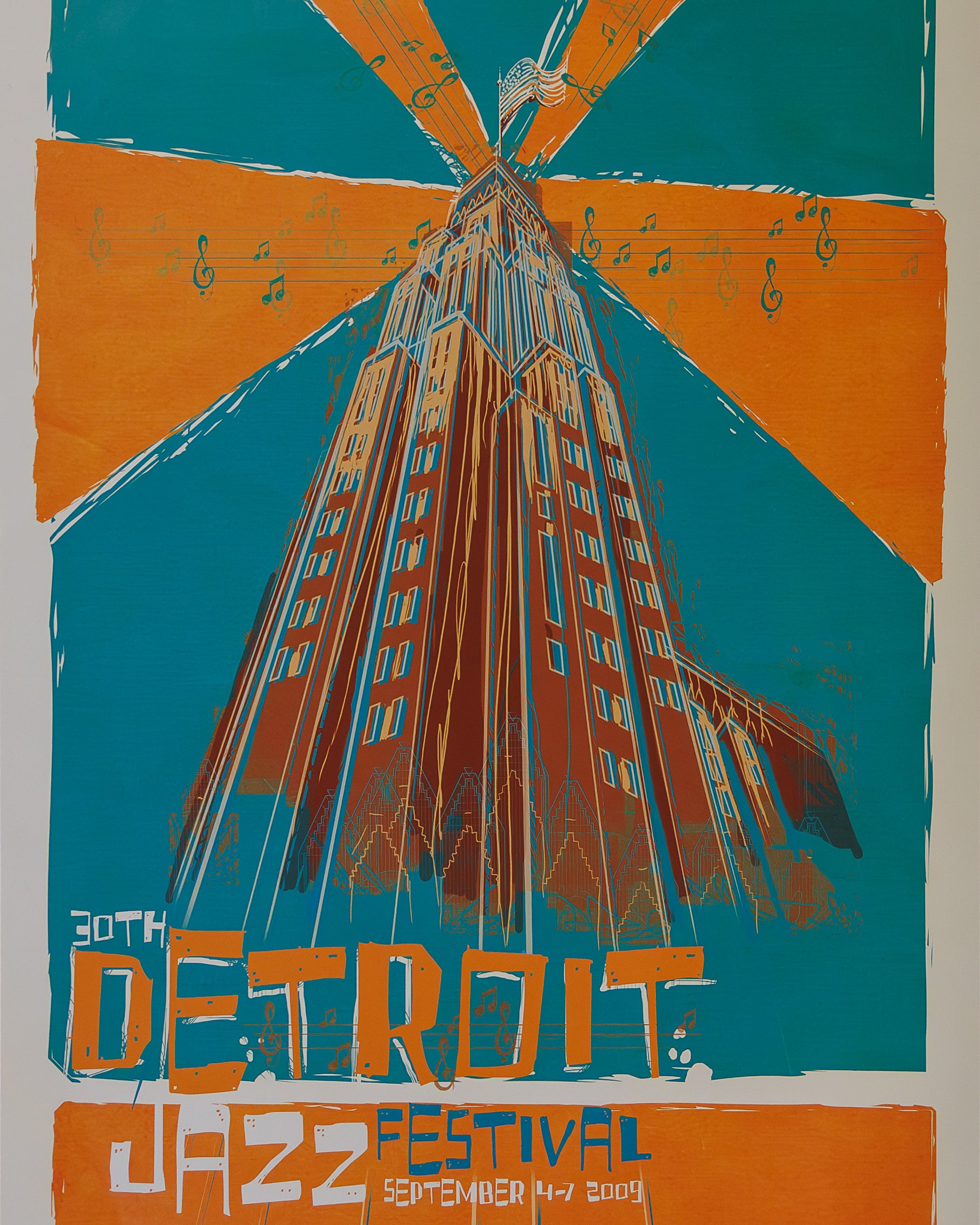 30TH ANNUAL DETROIT JAZZ FESTIVAL POSTER 2009