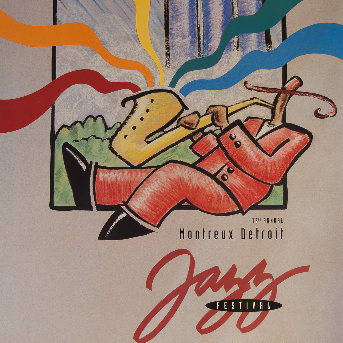 13TH ANNUAL MONTREUX DETROIT JAZZ FESTIVAL POSTER 1992 Detroit Jazz 13th-annual-montreux-detroit-jazz-festival-poster-1992-detroit-jazz