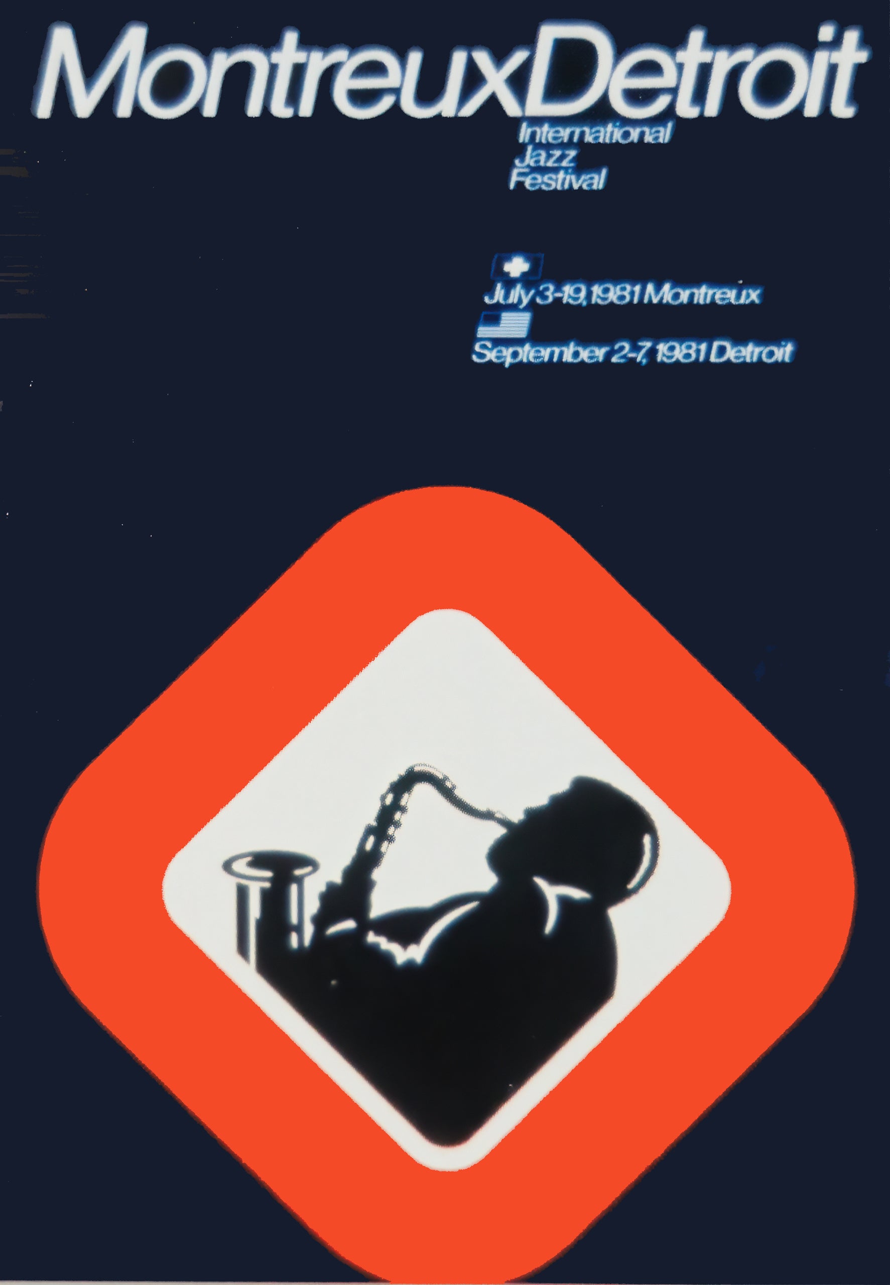 2ND ANNUAL MONTREUX DETROIT JAZZ FESTIVAL POSTER 1981